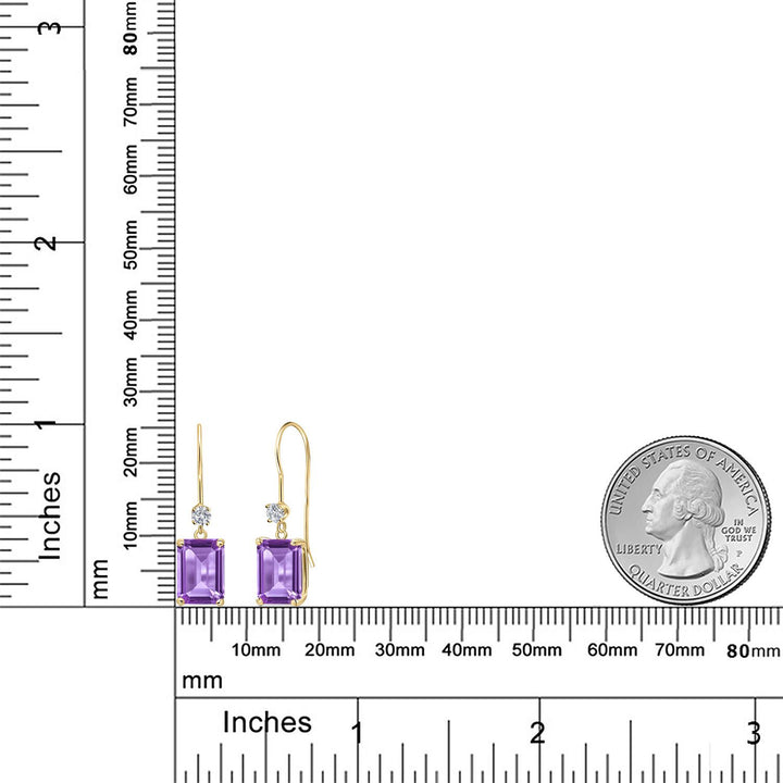 Amethyst - February_Earrings in 14K Yellow Gold