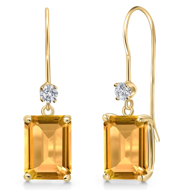 Citrine - November_Earrings in 14K Yellow Gold