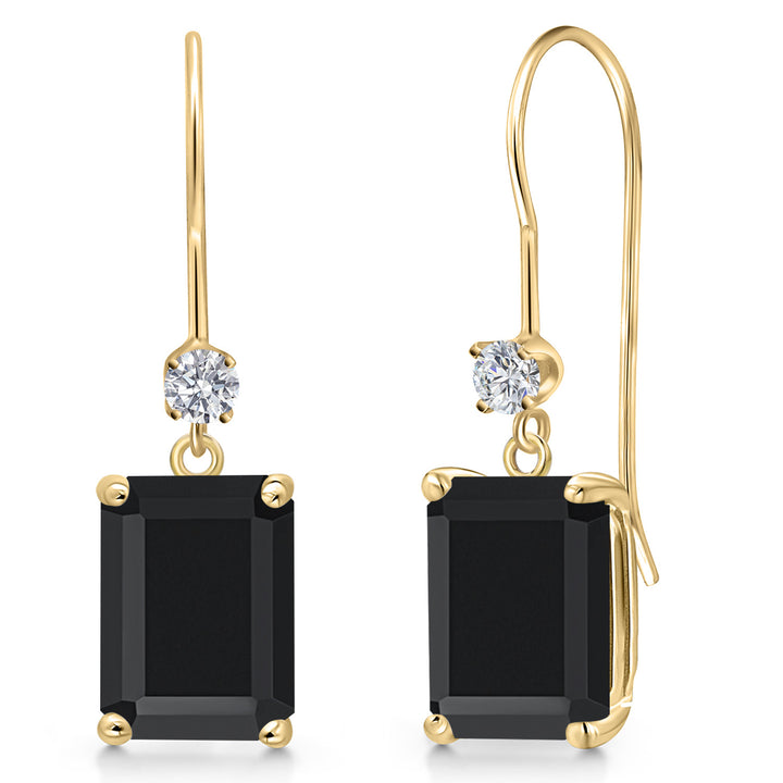 Onyx - December_Earrings in 14K Yellow Gold