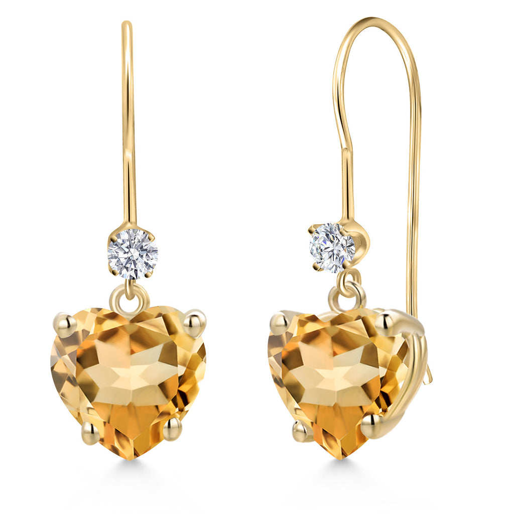 Citrine - November_Earrings in 14K Yellow Gold