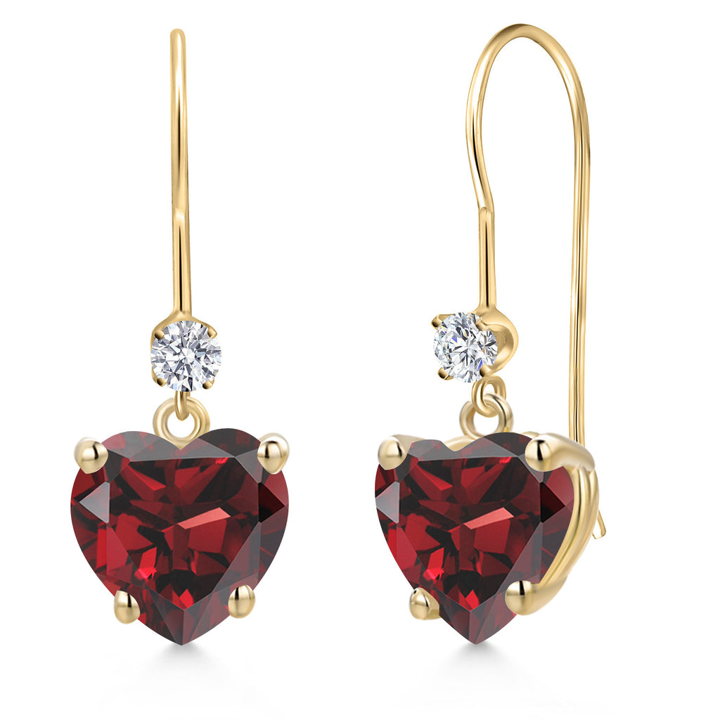 Garnet - January_Earrings in 14K Yellow Gold