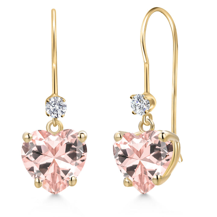 Nano Morganite - October_Earrings in 14K Yellow Gold