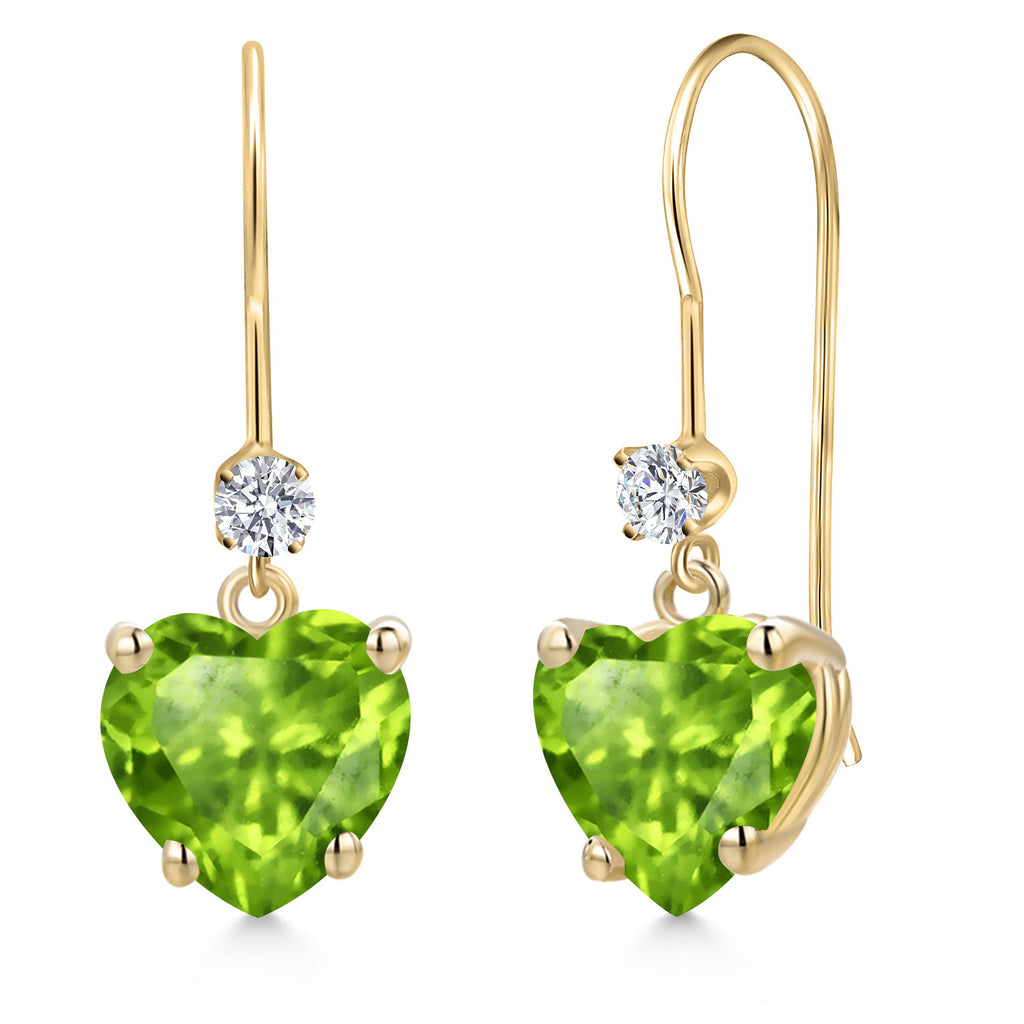 Peridot - August_Earrings in 14K Yellow Gold