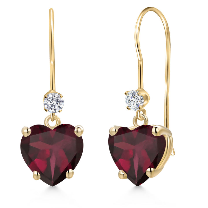 Rhodolite Garnet_Earrings in 14K Yellow Gold