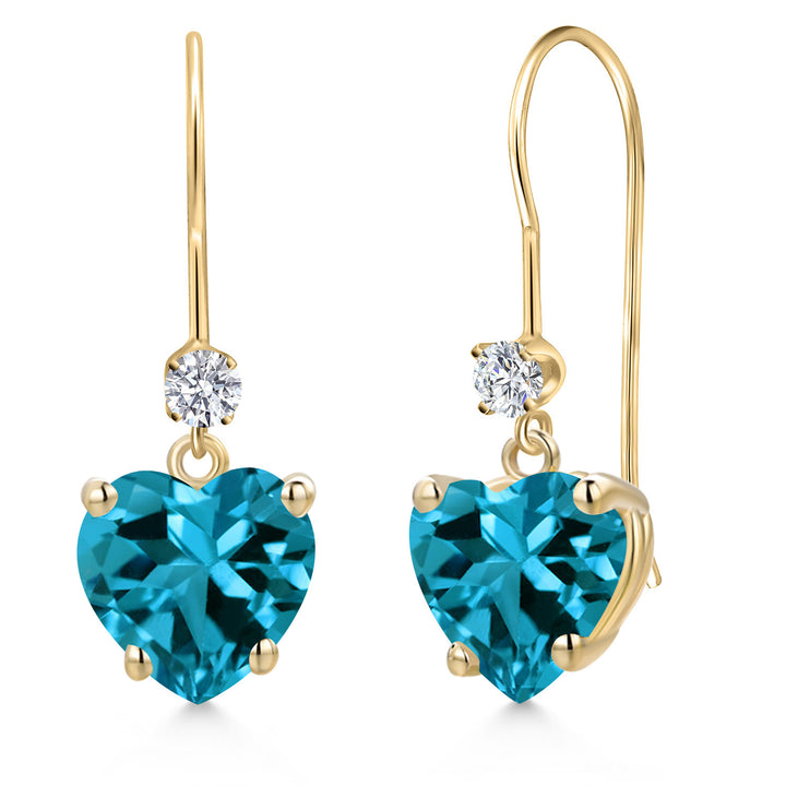 London Blue Topaz - November_Earrings in 14K Yellow Gold