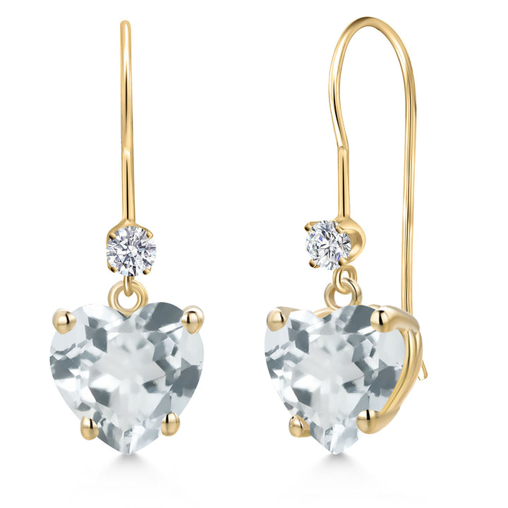 Sky Blue Topaz - November_Earrings in 14K Yellow Gold