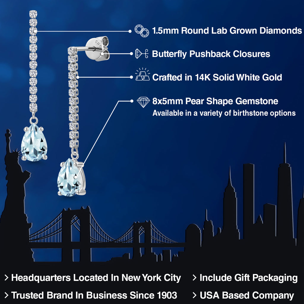Earrings in 14K White Gold