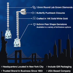 Earrings in 14K White Gold