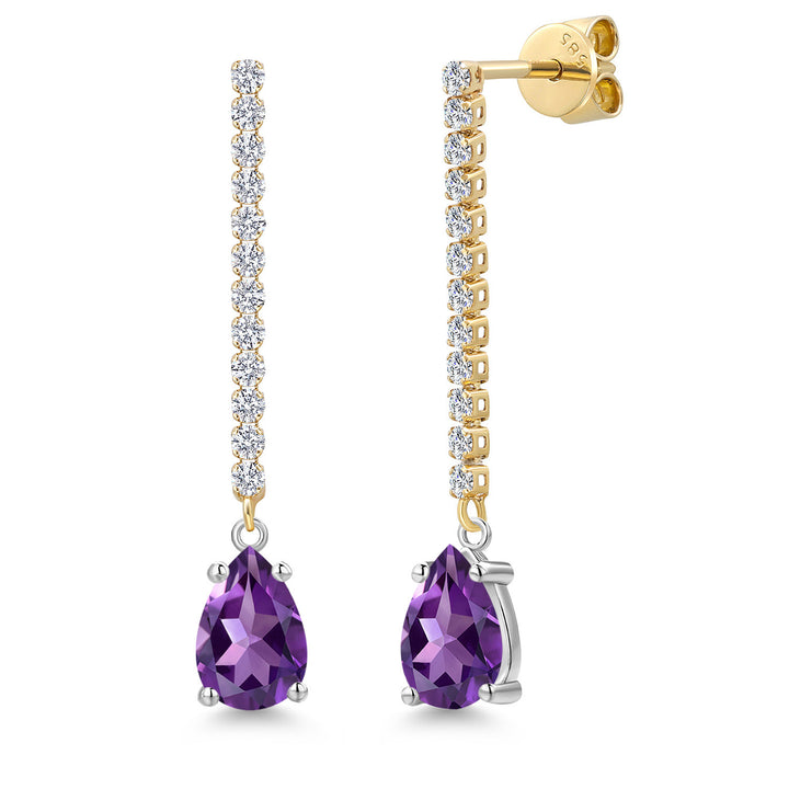 Earrings in 14K Two Tone Gold