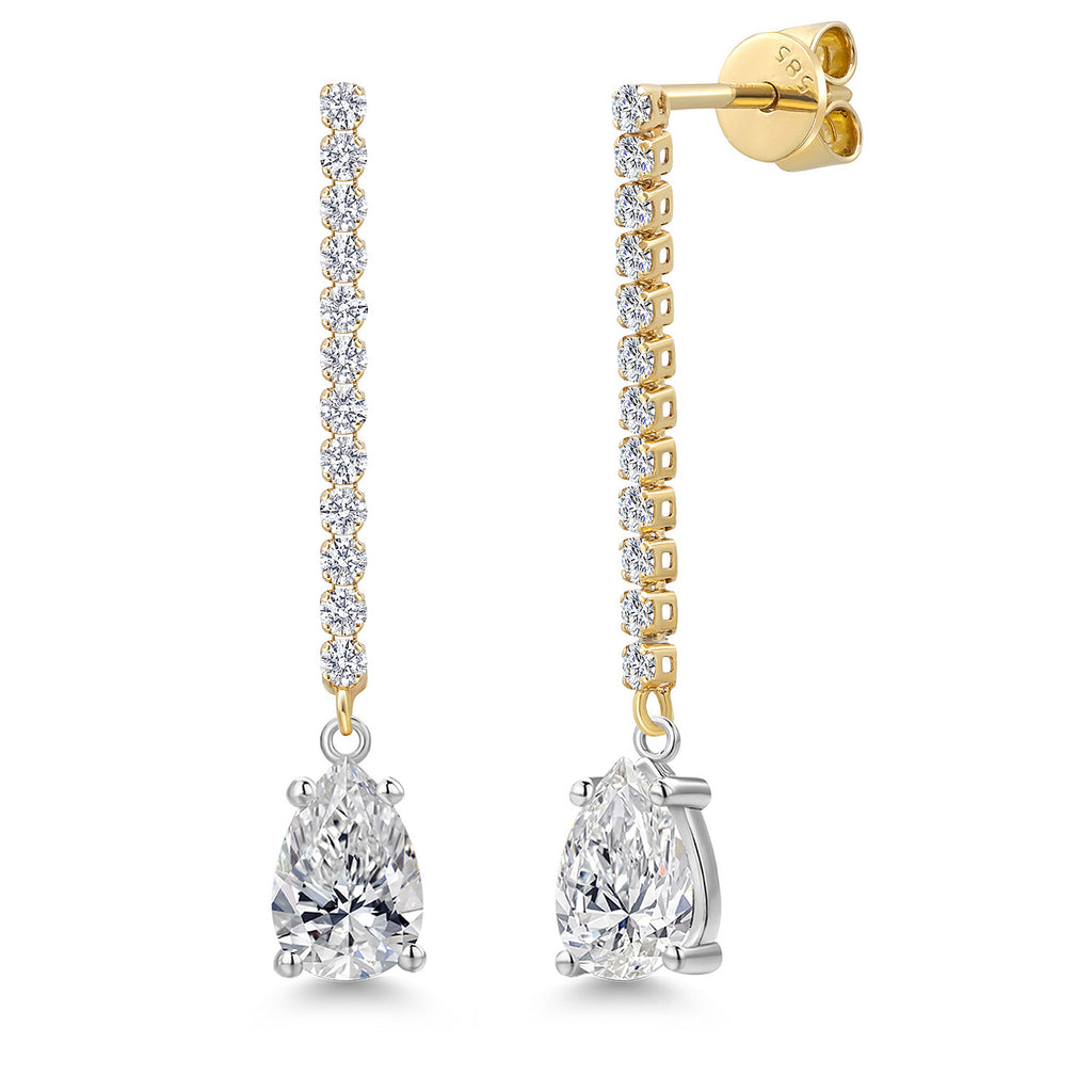 Earrings in 14K Two Tone Gold