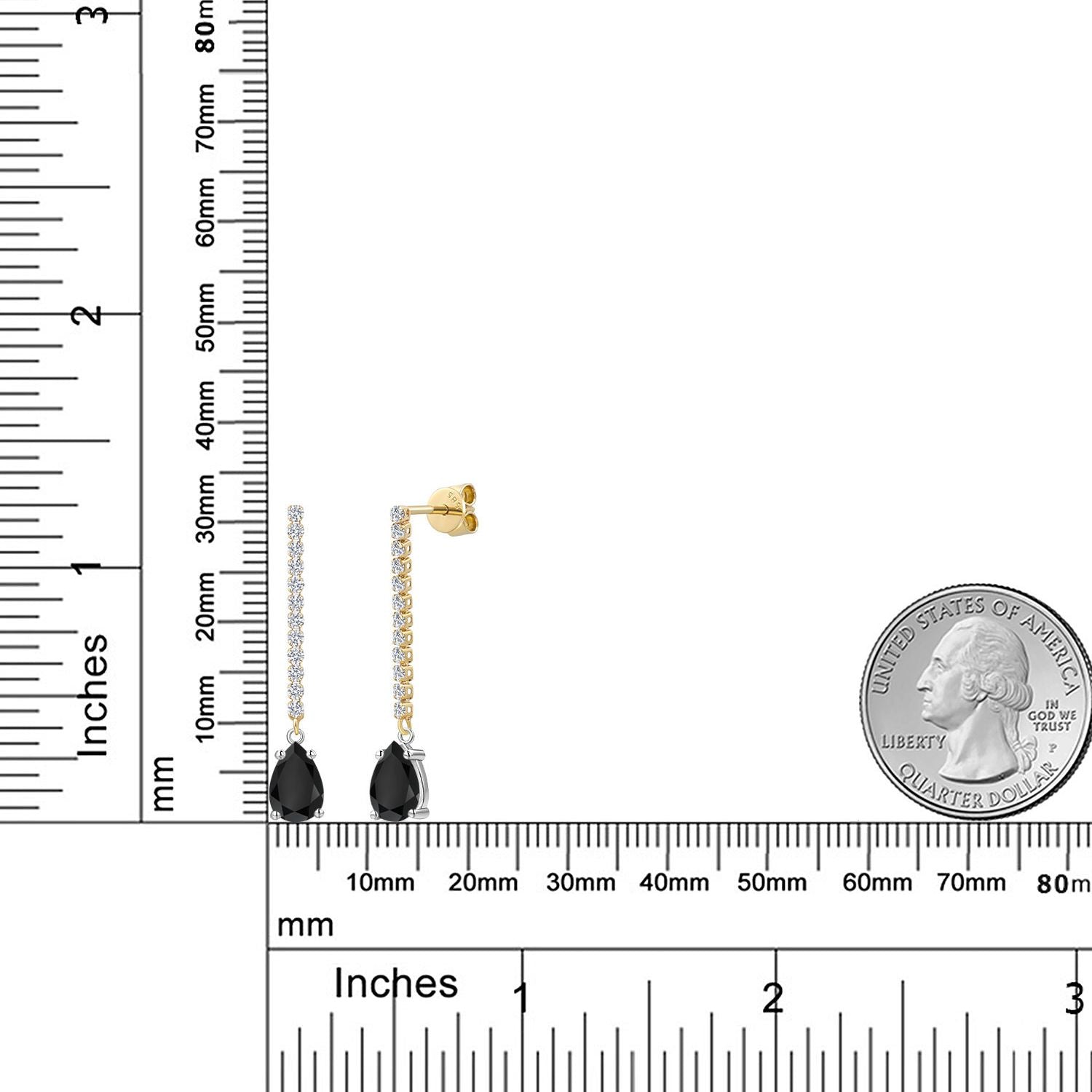 Earrings in 14K Two Tone Gold