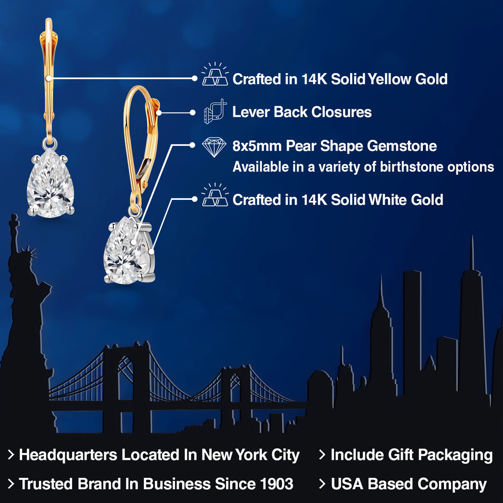 Lab Grown Diamond_Earrings in 14K Two Tone Gold