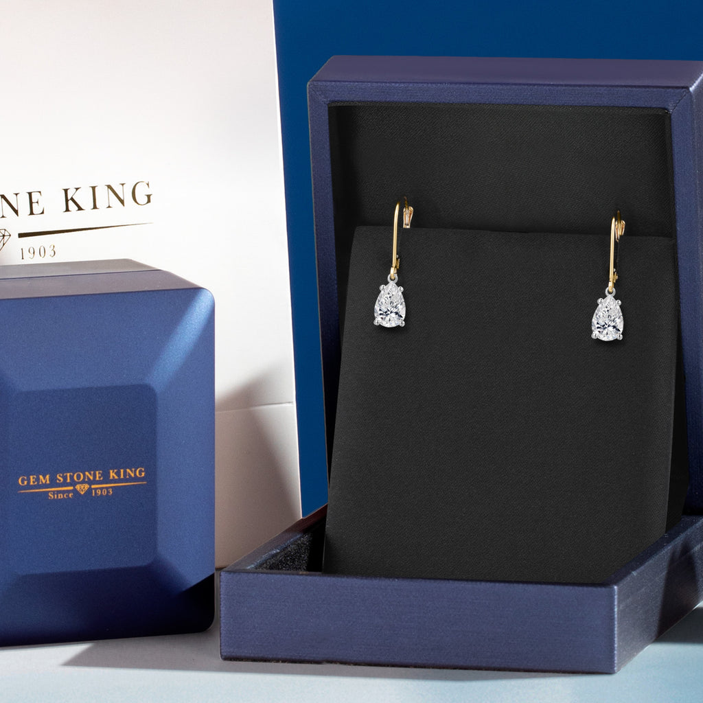 Lab Grown Diamond_Earrings in 14K Two Tone Gold