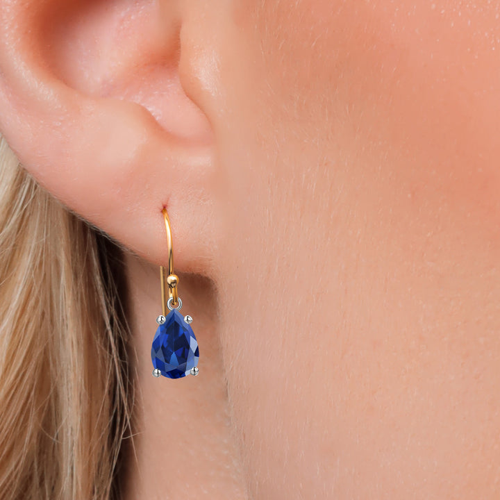 Earrings in 14K Two Tone Gold