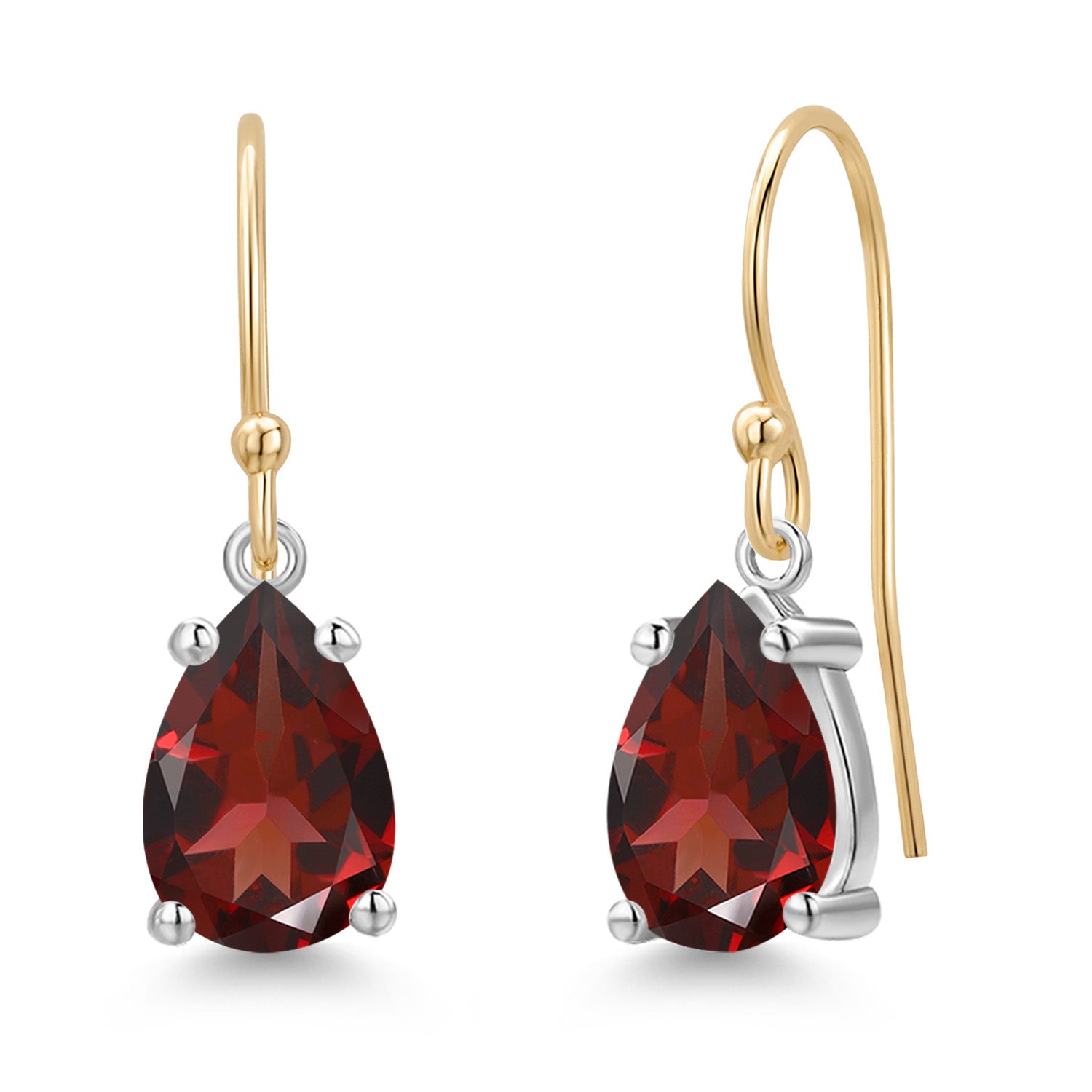 Earrings in 14K Two Tone Gold