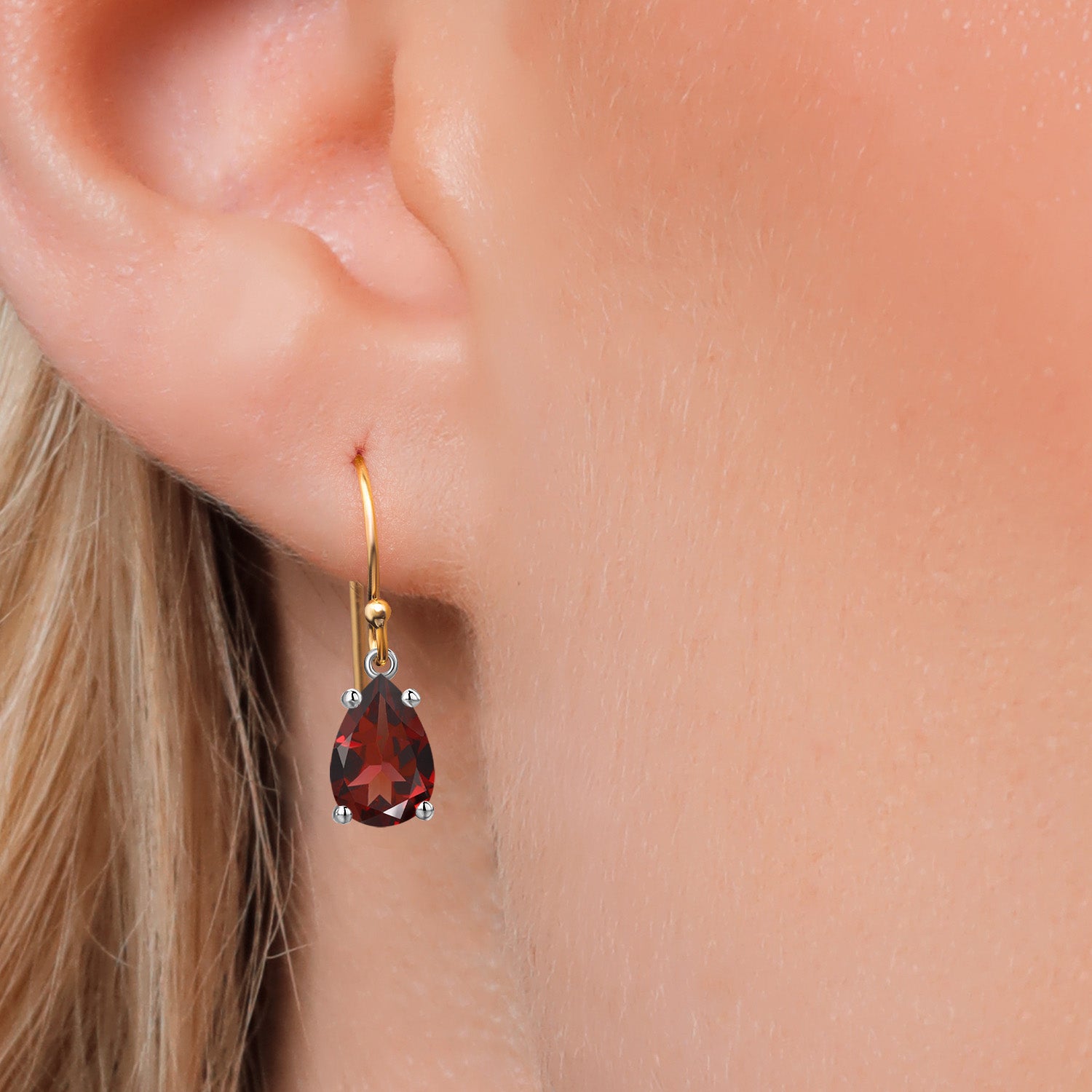 Earrings in 14K Two Tone Gold
