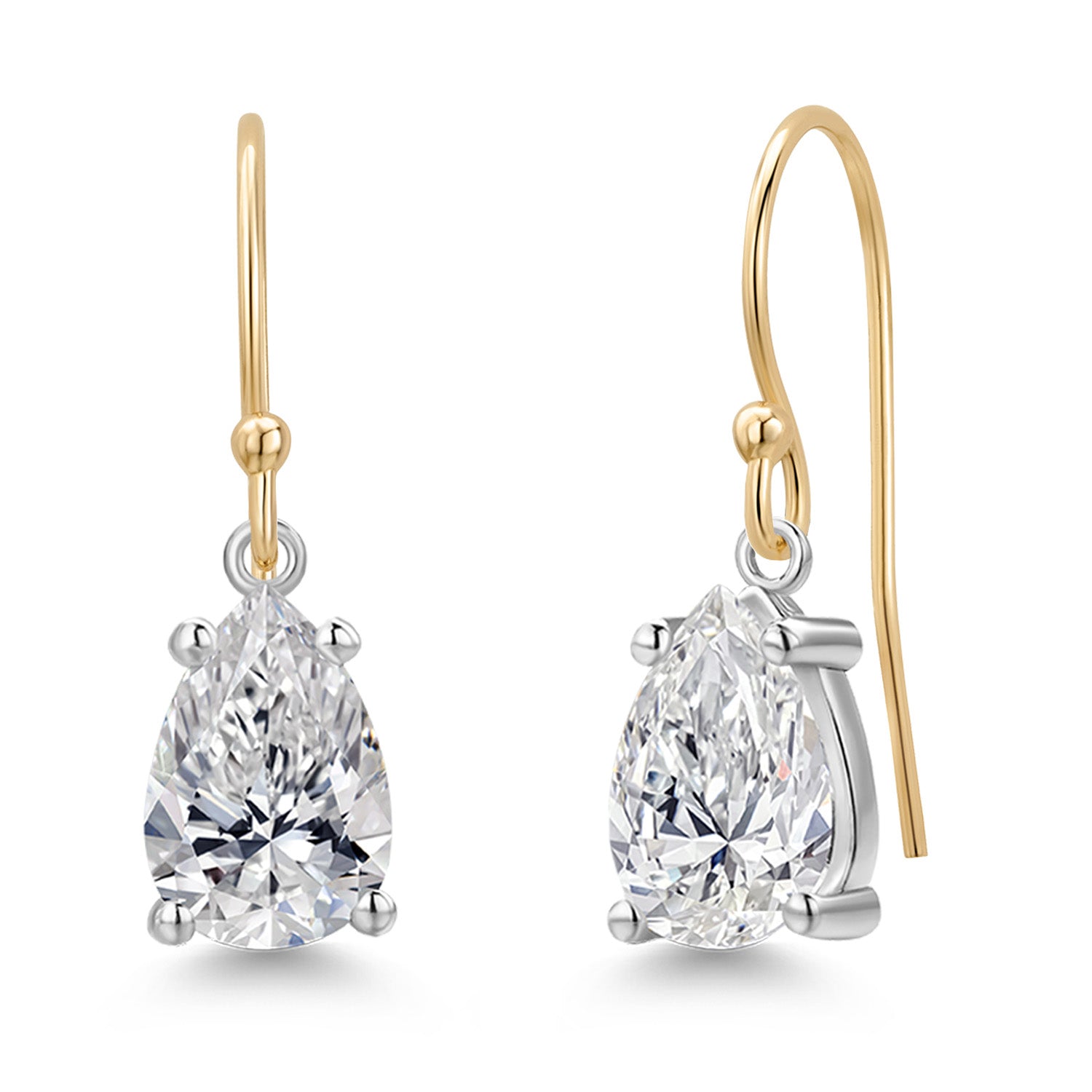 Earrings in 14K Two Tone Gold