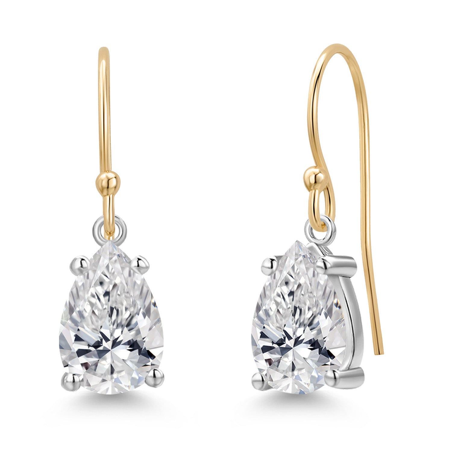 Earrings in 14K Two Tone Gold