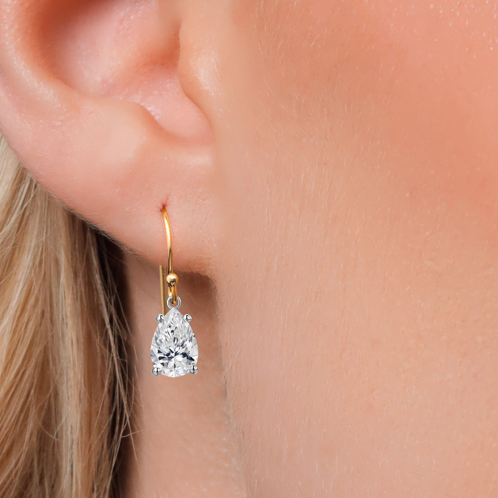 Earrings in 14K Two Tone Gold