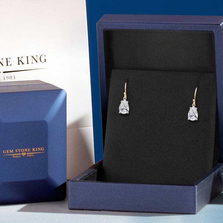 Earrings in 14K Two Tone Gold
