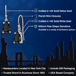 Earrings in 14K Two Tone Gold