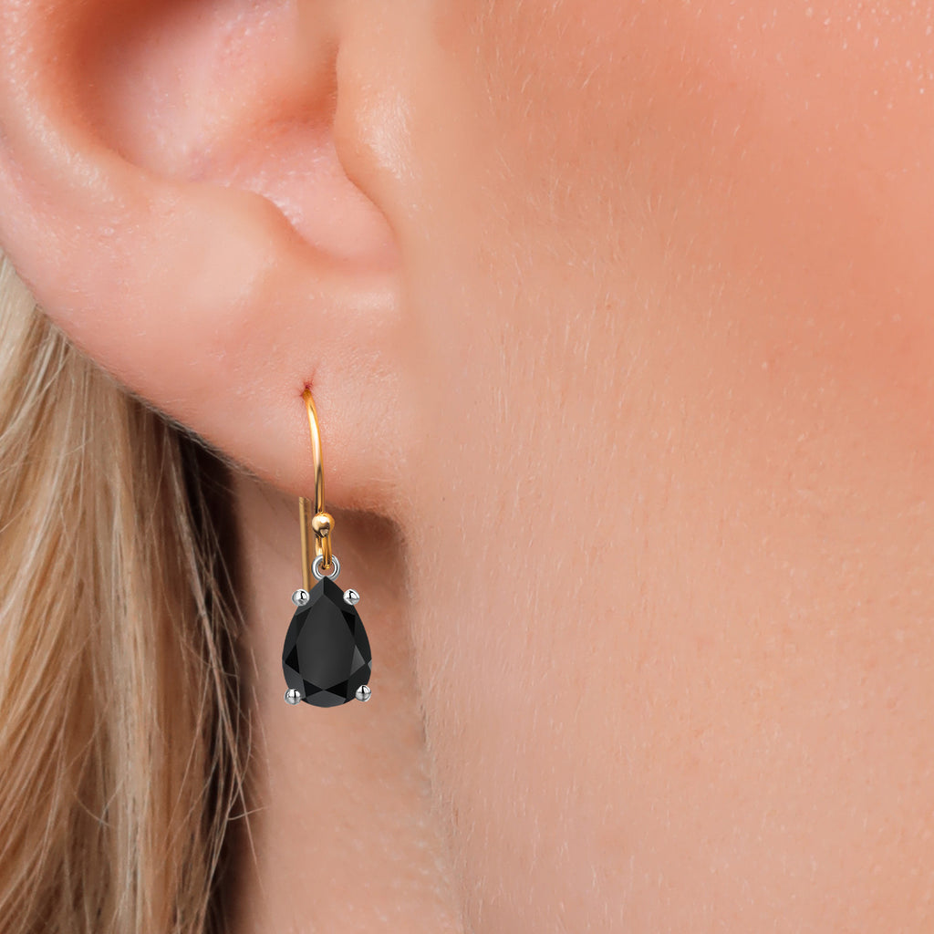 Earrings in 14K Two Tone Gold