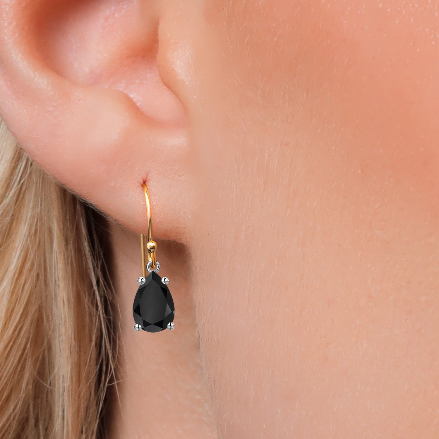 Earrings in 14K Two Tone Gold