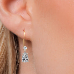 Earrings in 14K Two Tone Gold