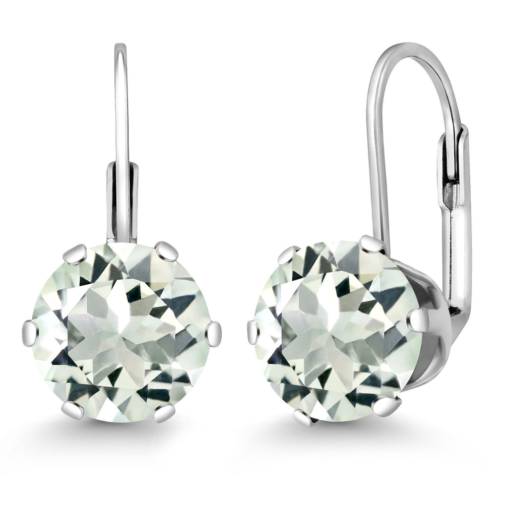 Prasiolite_Earrings in 925 Sterling Silver