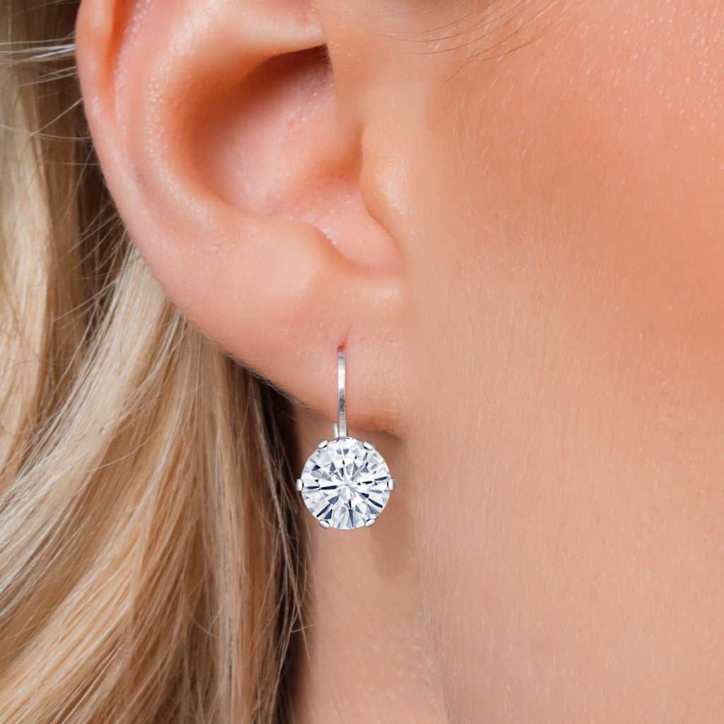 Near Colorless (GH)_Earrings in 925 Sterling Silver