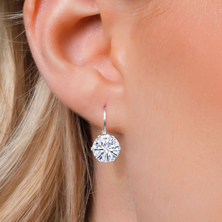 Near Colorless (GH)_Earrings in 925 Sterling Silver
