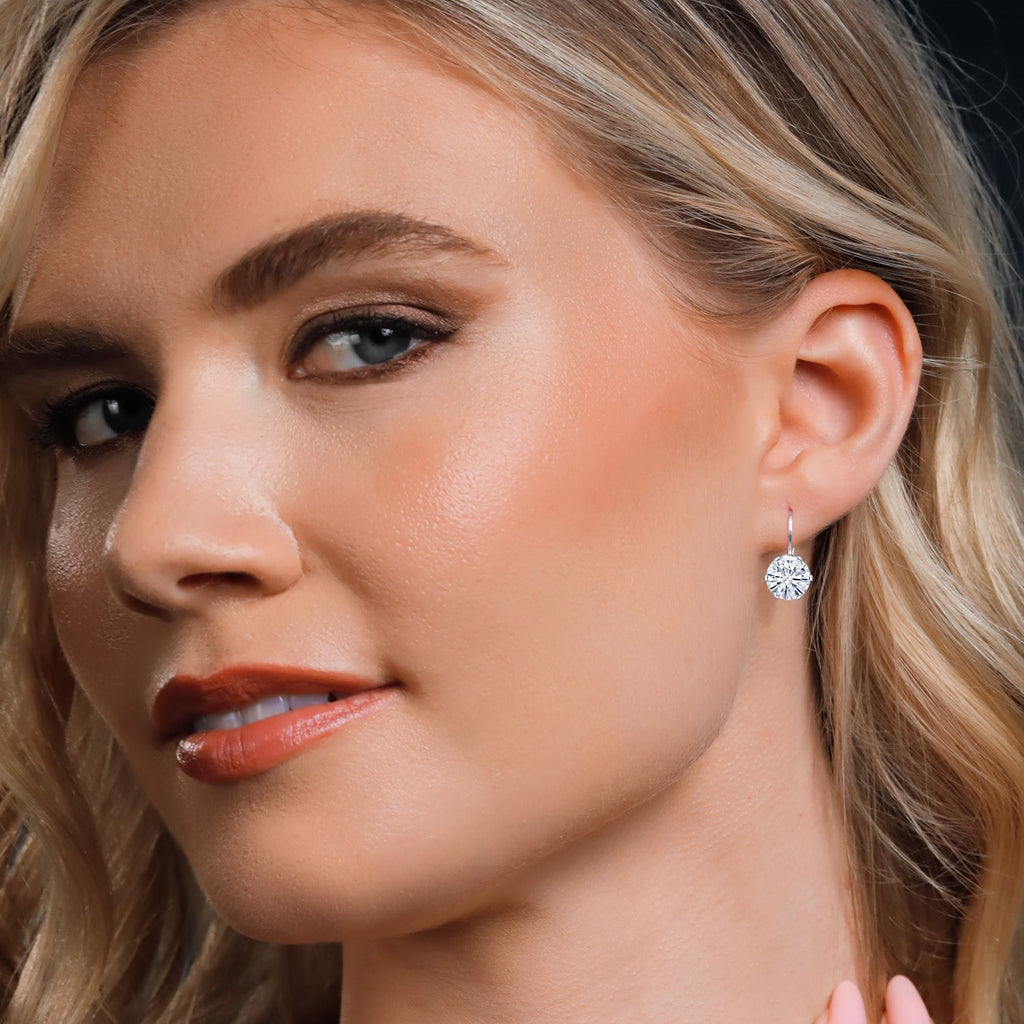 Near Colorless (GH)_Earrings in 925 Sterling Silver