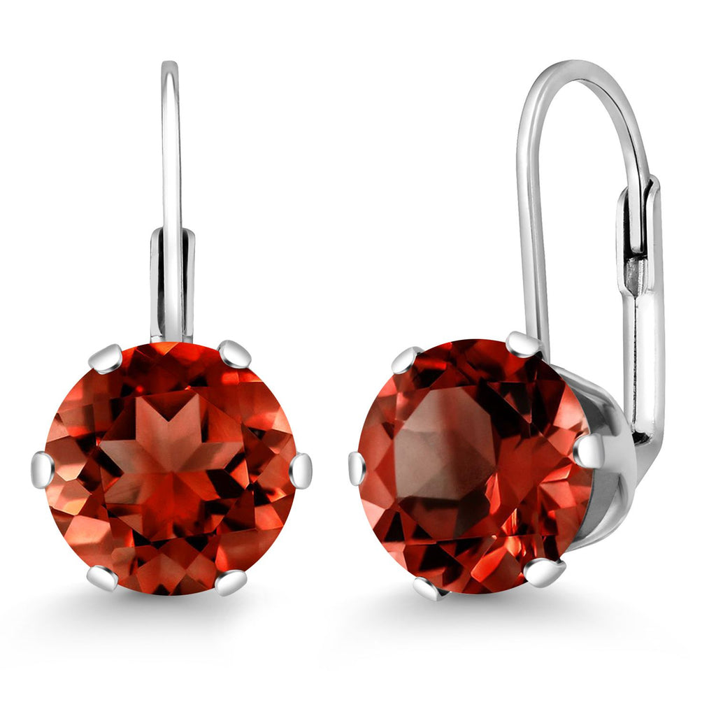 Garnet - January_Earrings in 925 Sterling Silver