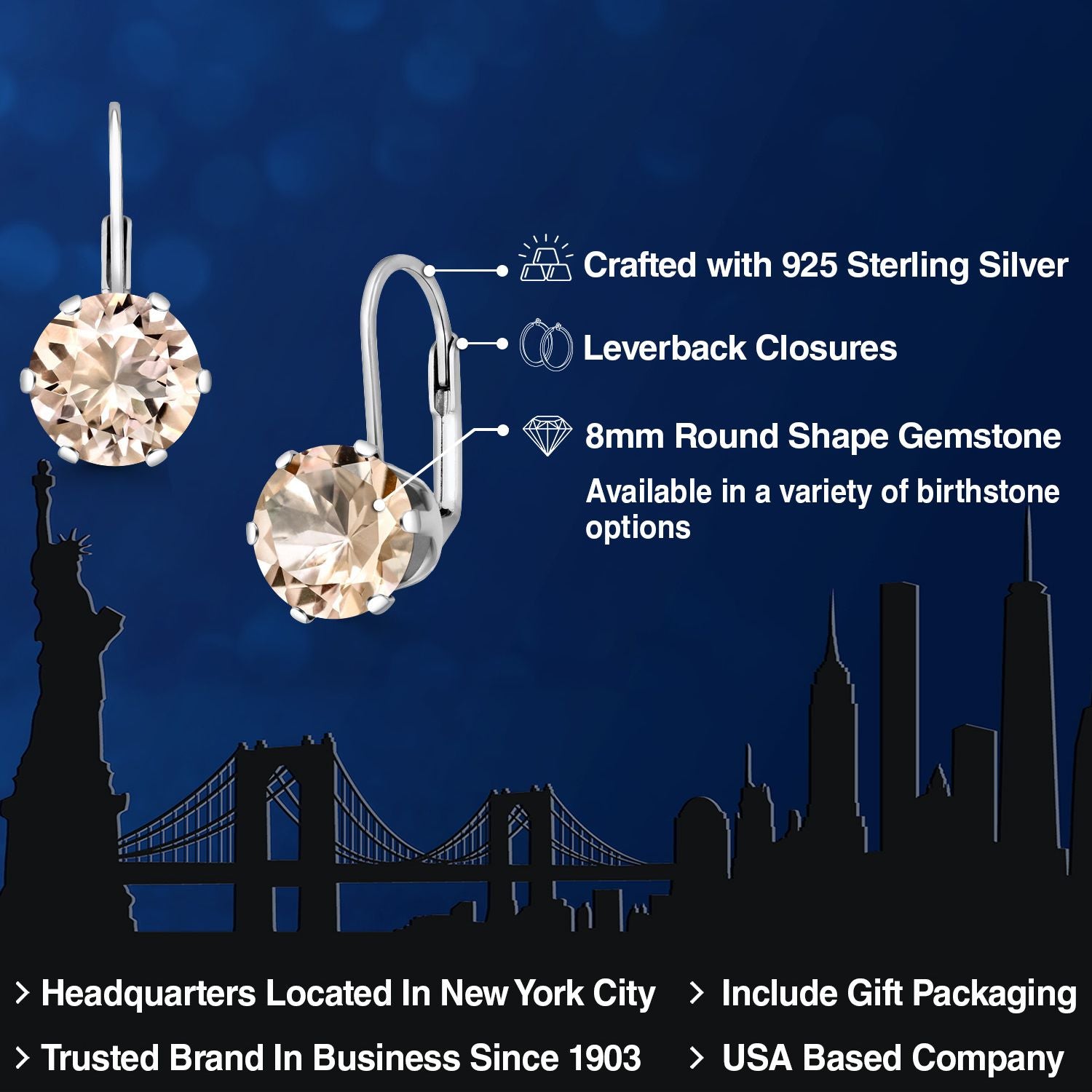 Earrings in 925 Sterling Silver