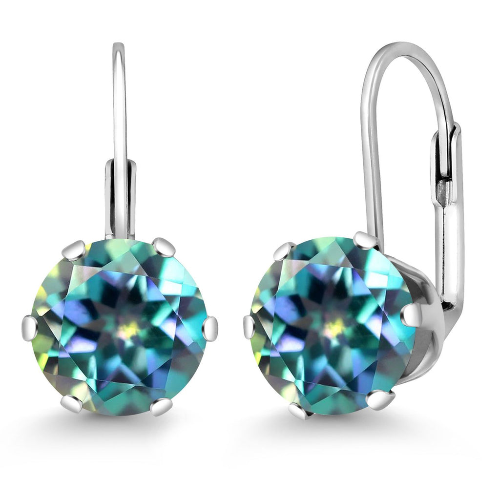 Millennium Blue Mystic Topaz_Earrings in 925 Sterling Silver
