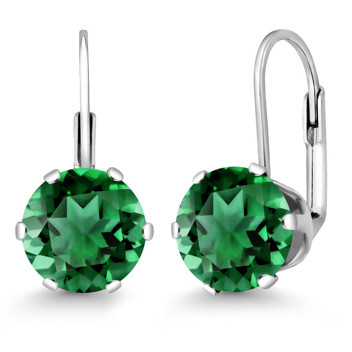 Nano Emerald - May_Earrings in 925 Sterling Silver