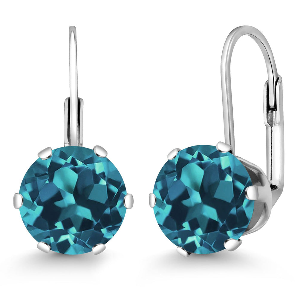 London Blue Topaz - November_Earrings in 925 Sterling Silver