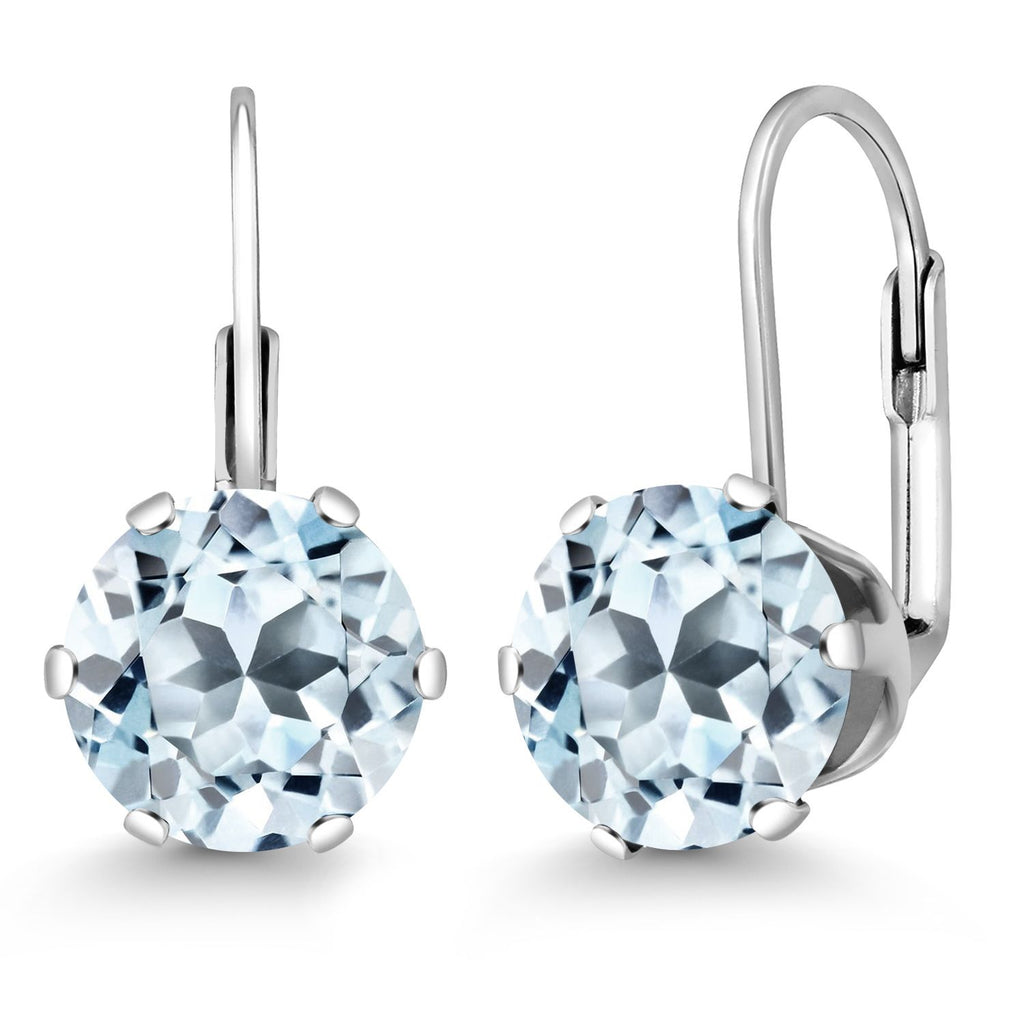 Sky Blue Topaz - November_Earrings in 925 Sterling Silver