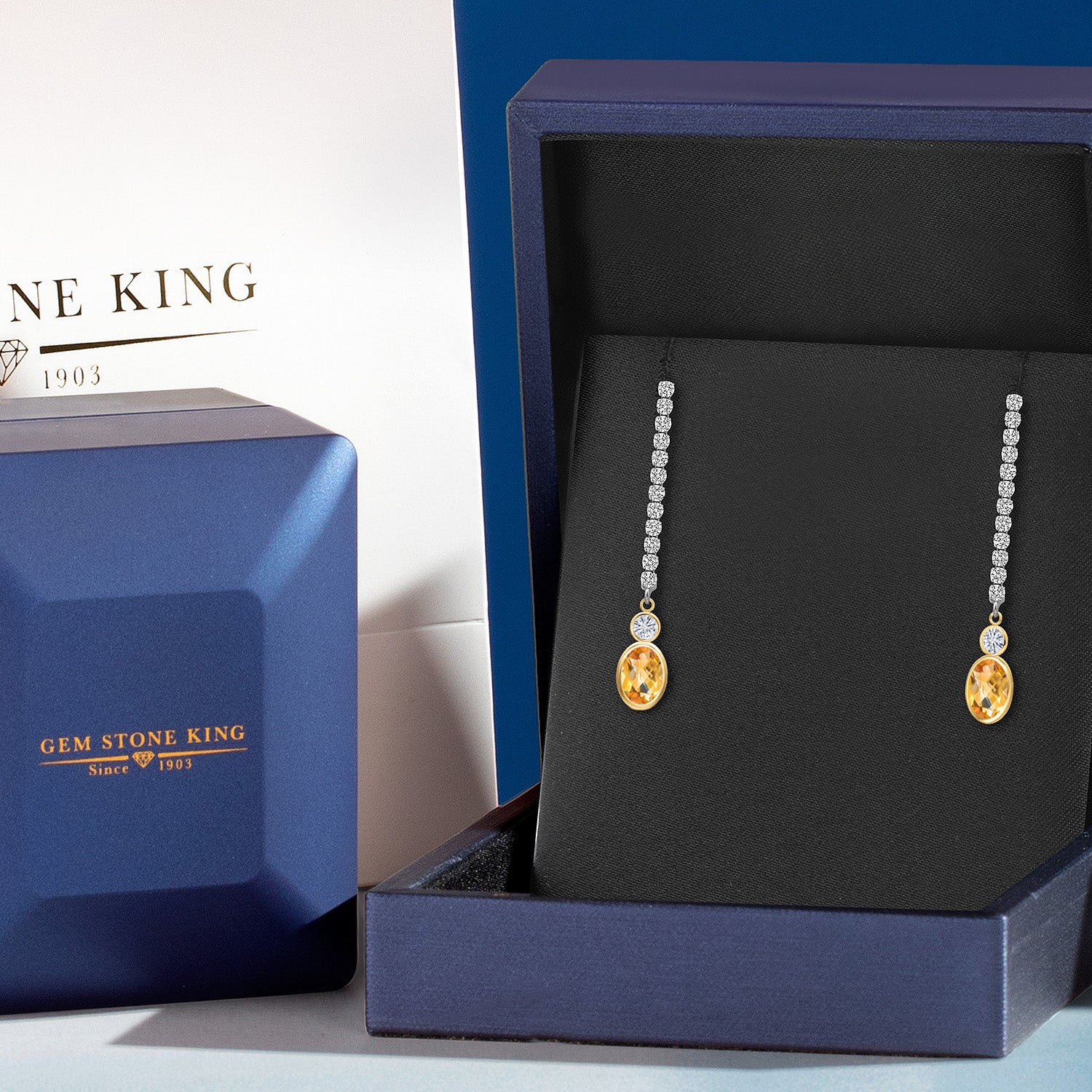 Earrings in 14K Two Tone Gold