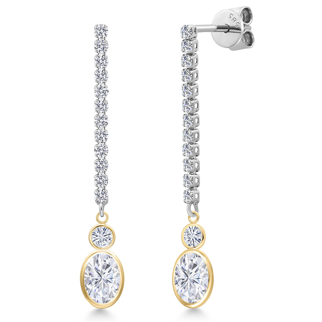 Earrings in 14K Two Tone Gold