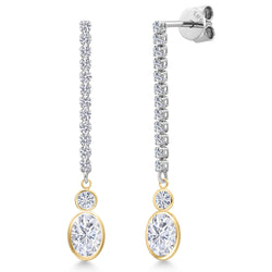 Earrings in 14K Two Tone Gold