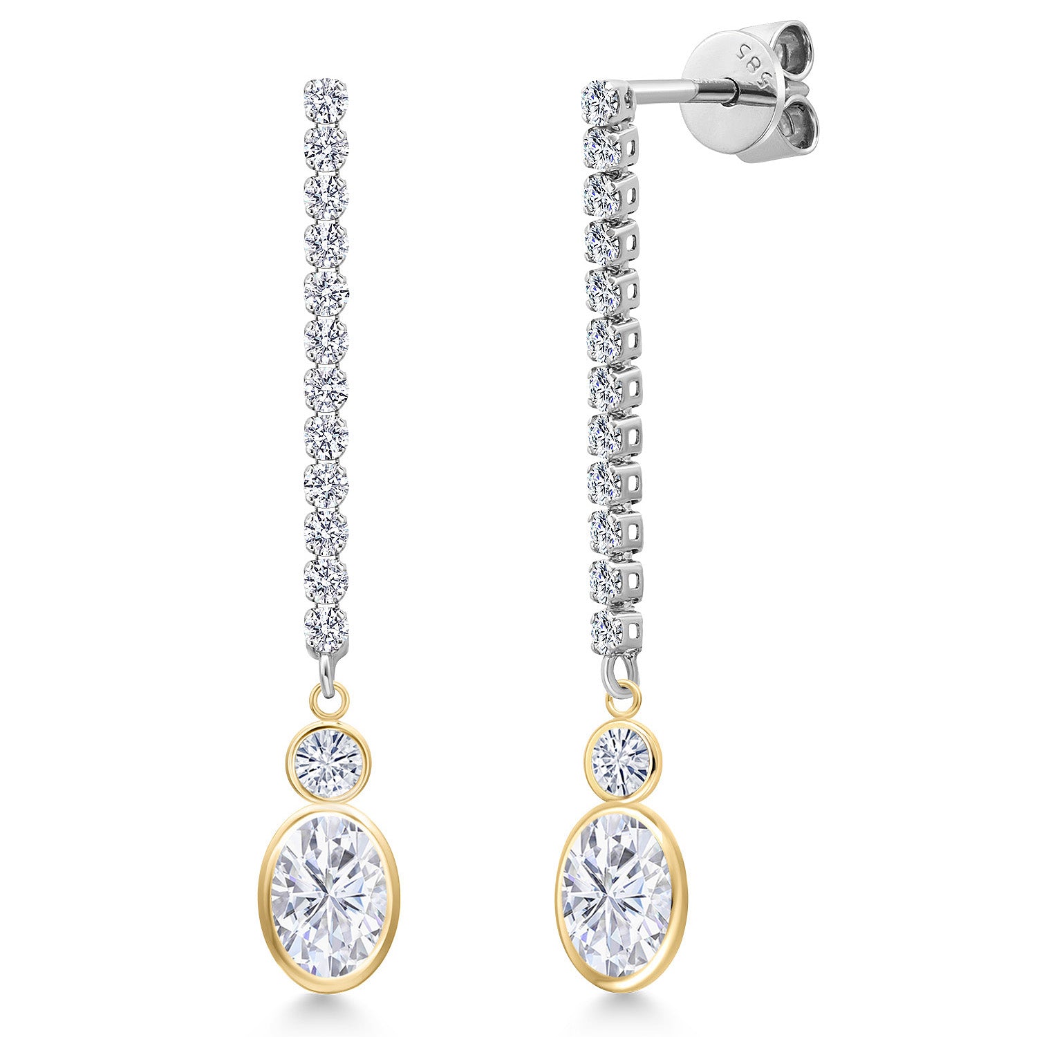 Earrings in 14K Two Tone Gold