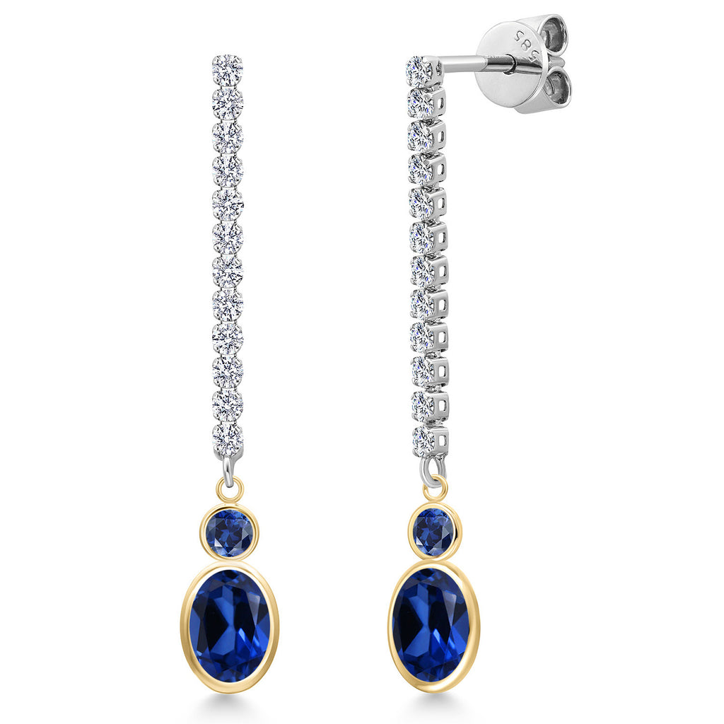 Earrings in 14K Two Tone Gold