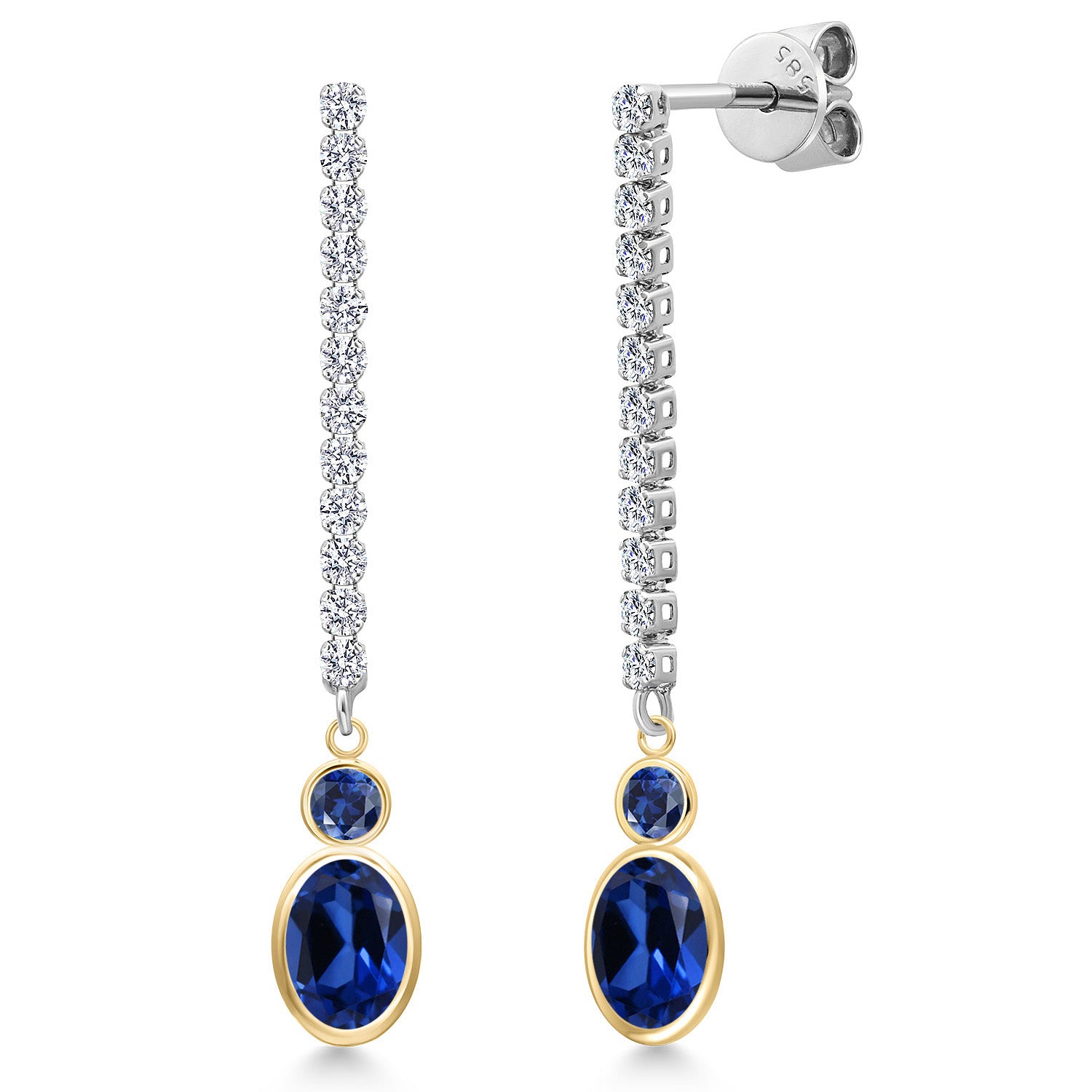 Earrings in 14K Two Tone Gold