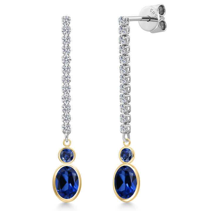 Earrings in 14K Two Tone Gold