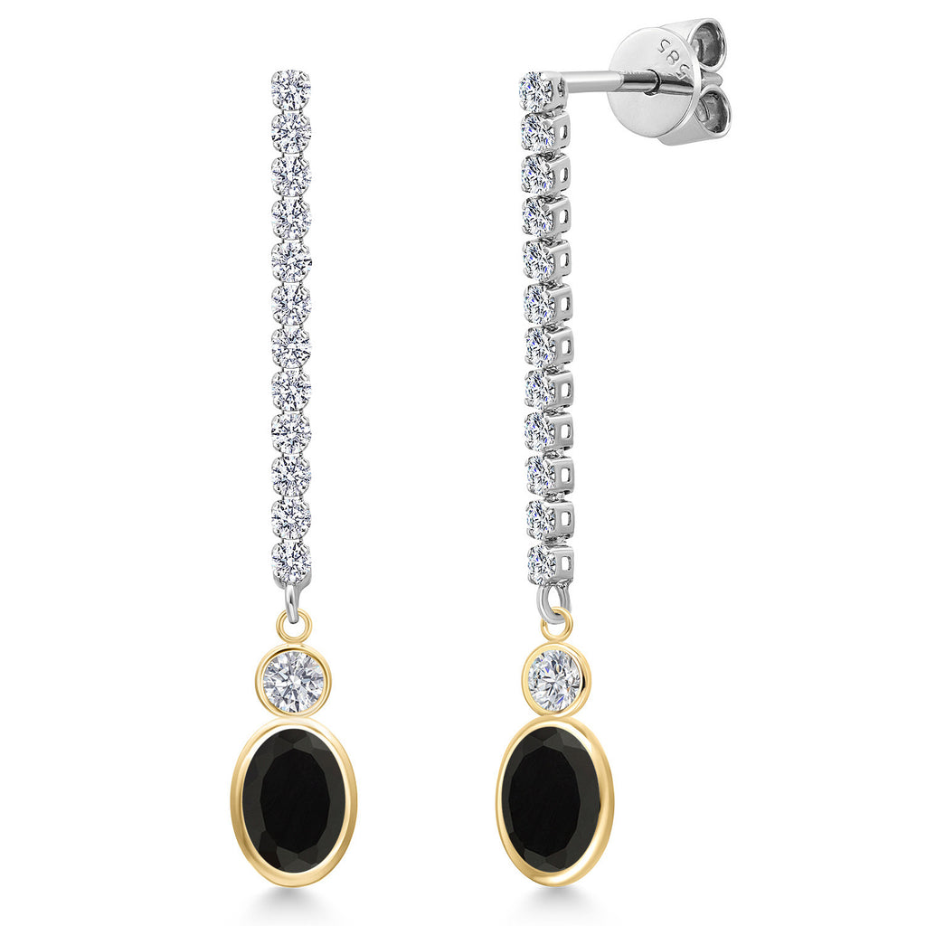 Earrings in 14K Two Tone Gold