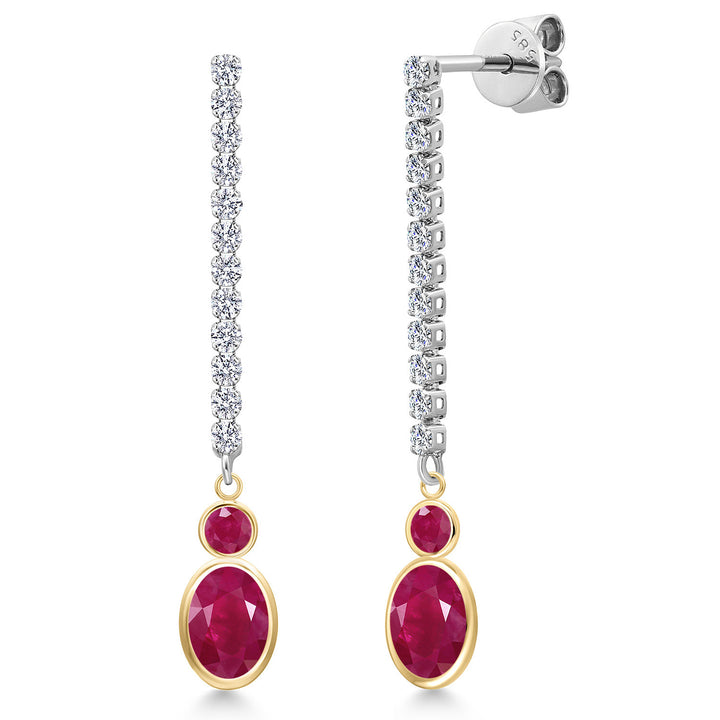 Earrings in 14K Two Tone Gold