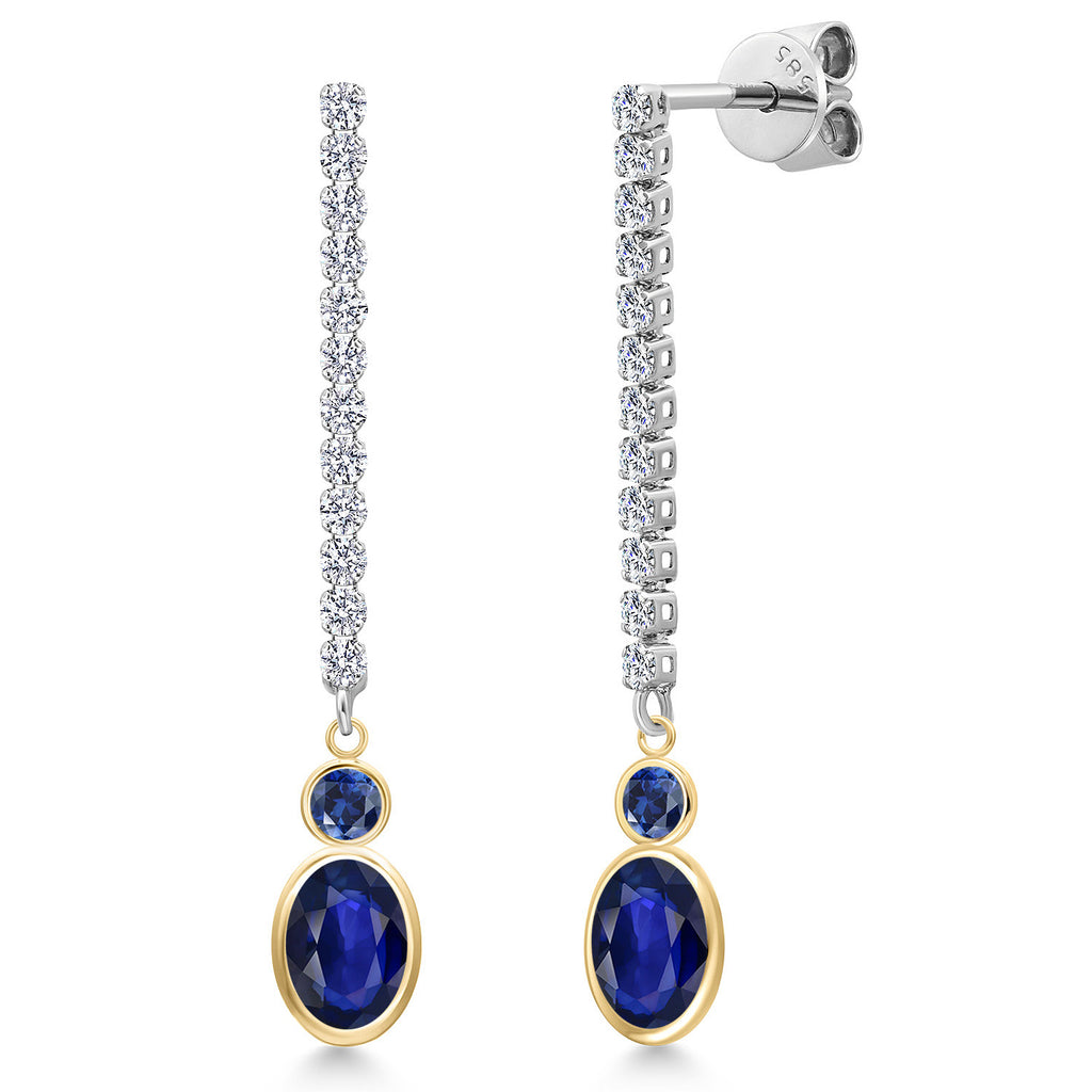 Earrings in 14K Two Tone Gold