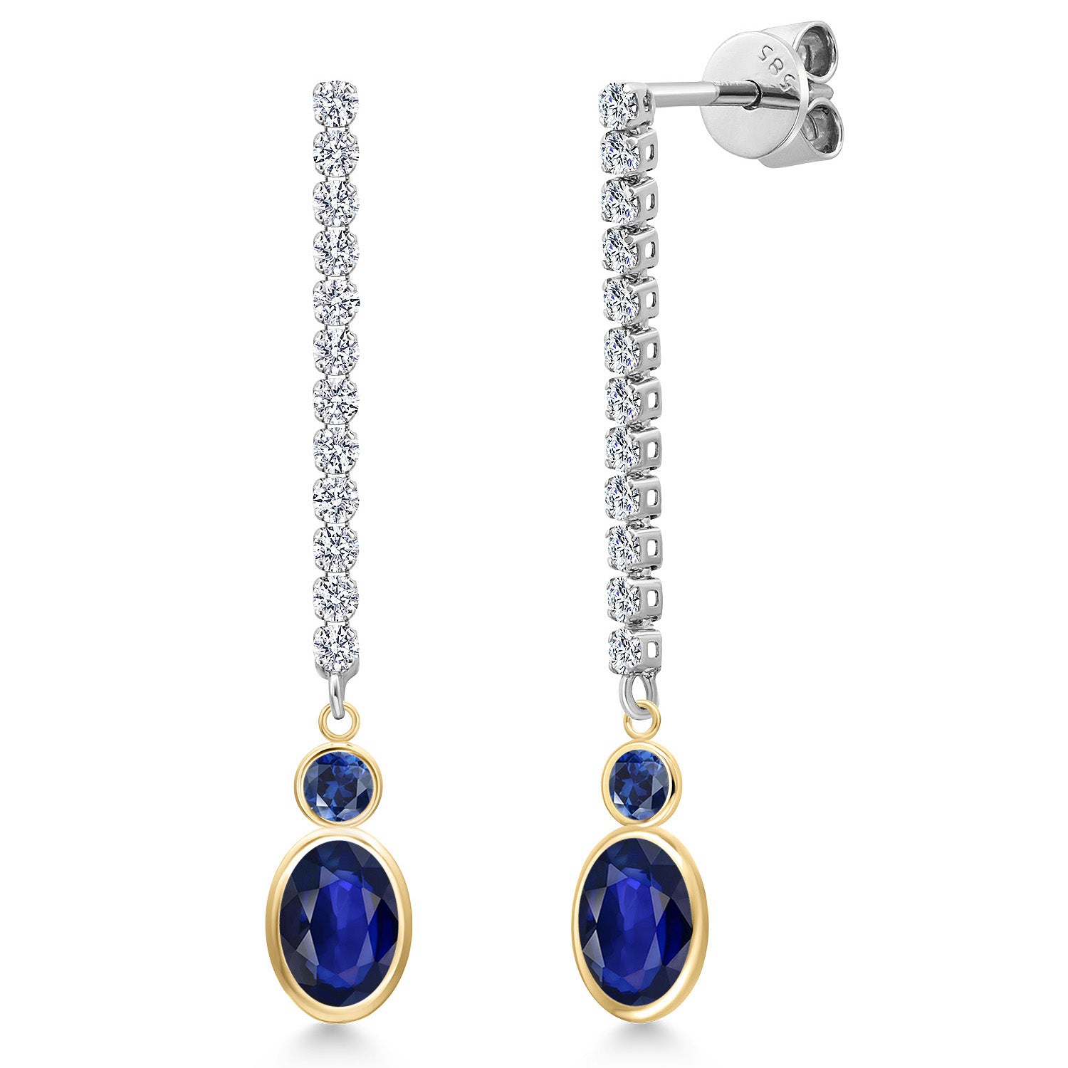 Earrings in 14K Two Tone Gold