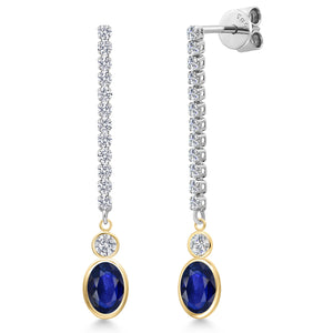 Earrings in 14K Two Tone Gold